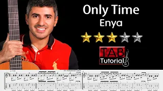 Only Time by Enya | Classical Guitar Tutorial + Sheet & Tab