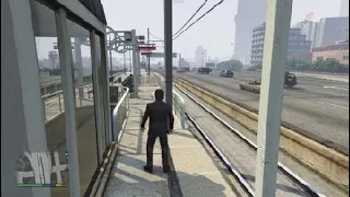 RIDING ON THE TRAM IN GTA 5!!!!! (PS4) (portola drive to strawberry).