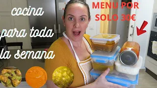 MENU SEMANAL ECONOMICO Y FACIL| MEAL PREP | MENU POR 30 EUROS PARA TODA LA SEMANA