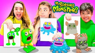 COMPETIÇÃO QUEM FAZ O MELHOR MY SINGING MONSTERS ! - (Speed Draw Roblox)