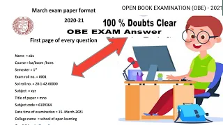 Du obe exams 2021 || How to write details on Front sheet of Every Question | Demo of OBE front sheet