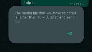 (whatsapp) how to send audio larger than 16 MB. |EASY SOLUTION| 100% |larger than 16 MB|.