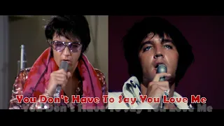 ELVIS PRESLEY - Rehearsal - You Don't Have To Say You Love Me (Voice, Backing Vocals and Stage)  4K