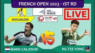 MARK CALJOUW 🇳🇱 vs. NG TZE YONG 🇲🇾 LIVE! French Open 23' 法国公开赛 R32 | Darence Chan Watchalong