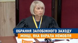 Обрання запобіжного заходу жінці, яка вкрала немовля