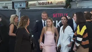 David and Victoria Beckham bring their family to the red carpet launch of Netflix docu-series 'Beckh