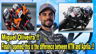 Miguel Oliveira explains the differences between KTM and Aprilia motorbikes. which one is crazier?