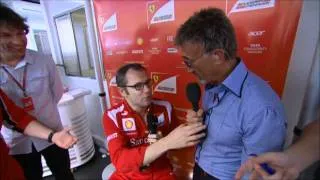 BBC F1 2011 Eddie Jordan crashing a Ferrari meeting