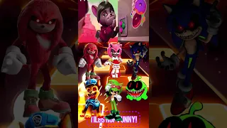 Knuckles Exe vs Amy Exe vs Sonic Tails Exe vs Paw Patrol Exe vs Sonic Exe vs Om Nom Exe | Tiles Hop