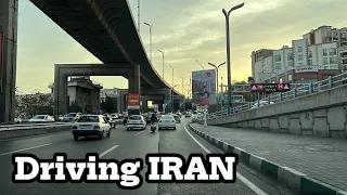 Drive with me in IRAN - Driving Tehran - Free Travel to Iran with me!