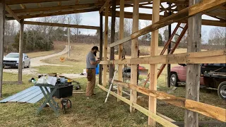 Finishing the door and getting the shop ready for siding!