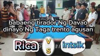 babaeng magaling sa bilyar Ng Davao. Rica davao vs intsik Trento rotation parehas race 4 bet 5,500