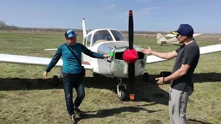 Первый полет самолета Piper PA 28 archer