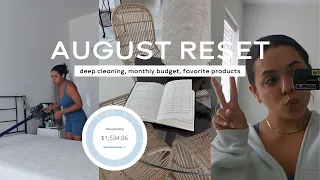 AUGUST MONTHLY RESET: budget, goals, cleaning, favorites