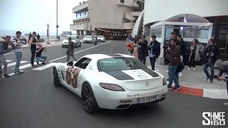 Mercedes SLS AMG w/ Akrapovic Exhaust - Loud Sounds in Monaco