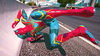 GTA 5 Iron Spiderman Falling off Highest Buildings - Episode 32 (Euphoria Ragdolls)