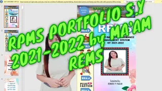 RPMS PORTFOLIO COMPLETE ATTACHMENTS AND ANNOTATIONS SY 2021-2022 BY TEACHER REMS