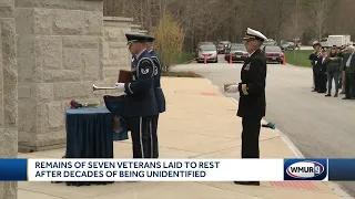 Remains of 7 veterans laid to rest after decades of being unidentified