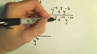 Simplifying Expressions with Negative Exponents - Ex 3