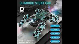 CV-D700 8 Wheels Climbing Stunt Car Rotates 360° with Spray Effect, Light & Sound