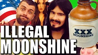 Irish People Try 'ILLEGAL' American Moonshine!! - (153% Proof)