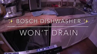 ✨ Bosch Dishwasher Won’t Drain  - Easy DIY Repair ✨ E25 Error
