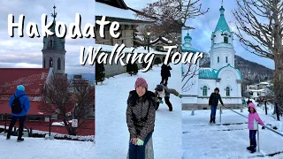 HAKODATE Walking Tour in Winter – Hokkaido Japan (Night & Day)