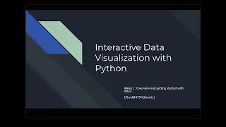 [Workshop] Interactive Data Visualization with Python (Part 1)