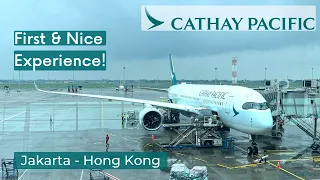 Cathay Pacific Jakarta to Hong Kong Airbus A350-900 Economy Class