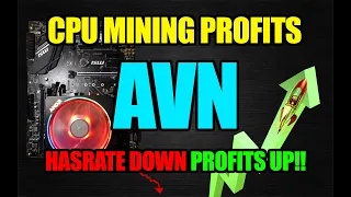 CPU MINING AVN Profitability