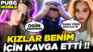 2 KIZA BİRDEN YÜRÜDÜM !! BENİM İÇİN KAVGA ETTİLER ! KIZLARIN LOBİSİNE GİRİP TROLLEMEK #8 PUBG MOBILE