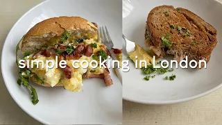 Daily cooking in London. Egg sandwich. Tuna sandwich. Basil Pesto Pasta. Korean cooking.