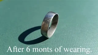 Make a meteorite ring without lathe.