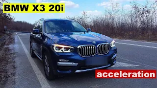 BMW X3 20i G01 xDrive acceleration (1/4mile, 0-100, 60-100, 80-120) with GPS results | 2019 model