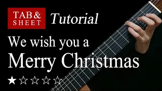 We wish you a Merry Christmas - Fingerstyle Lesson + TAB