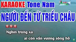 Người Đến Từ Triều Châu Karaoke Tone Nam 2024 | Nhạc Sống Thanh Ngân
