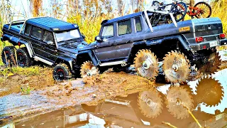 ГЕЛЕНДВАГЕН 6х6 на ПИЛАХ, против СТОК! ... RC OFFRoad Traxxas TRX-6