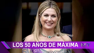 La foto de Máxima Zorreguieta de gala con sus tres hijas a punto de festejar sus 50 años