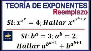 📘TEORÍA DE EXPONENTES: Reemplazos