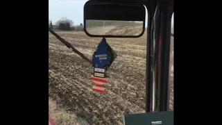 Big Tractor Massey Ferguson 4840 Working in the Field