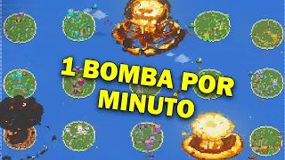 15 ISLAS PERO CAE UNA BOMBA POR MINUTO!!! - Worldbox