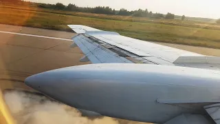 TU-154M Landing in Moscow Domodedovo Airline "ALROSA". Retro flight 20.08.2017 4K UHD