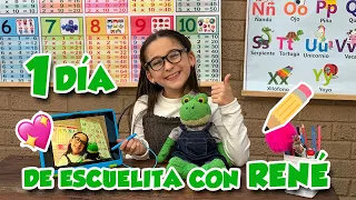 UN DIA DE ESCUELITA CON RENÉ 🐸📒🖍🏚 / LARA CAMPOS