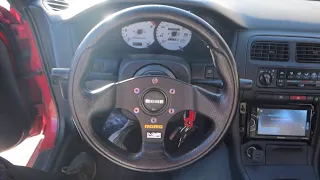 S14 quick release steering wheel install with working horn!!