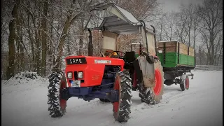 #tractors Mit dem Traktor Same Minitauro 60 im Schnee unterwegs