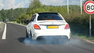 Mercedes C63S AMG BRABUS - Powerslides and BURNOUTS!