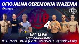 Oficjalna ceremonia ważenia przed galą MMA WiP 4