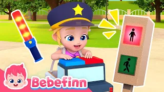 Police Car Rushes to the Rescue! 🚨| Sing Along2 | Bebefinn Nursery Rhymes For Kids