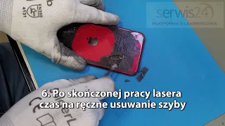 Wymiana tylnej klapki w iPhone z pomocą lasera nowa platforma e-learningowa www.szkolenia-apple.pl