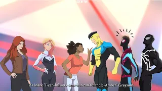 Amber and Gwen and MJ reacts to Invincible and Miles and bully lowenthal rizz.